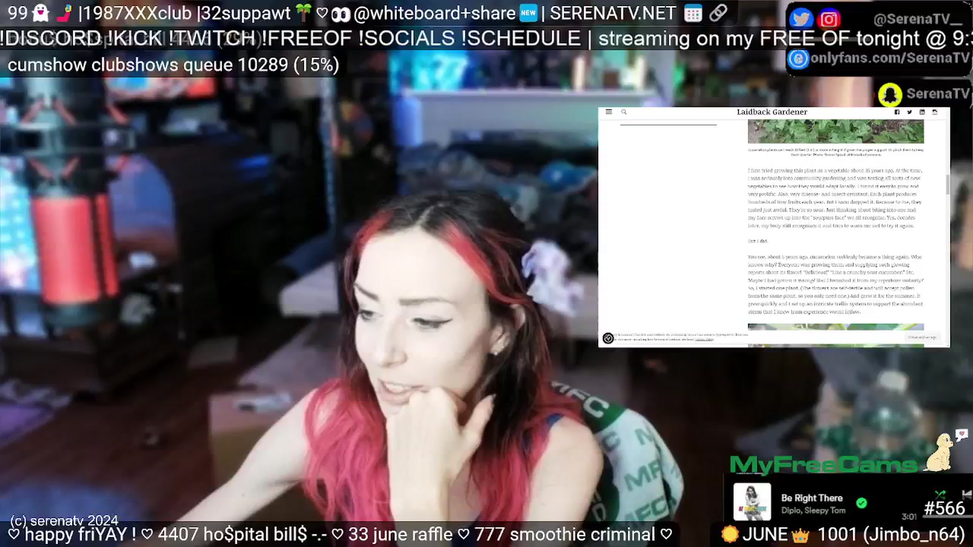 Gallery image thumbnail from serenatv's myfreecams stream on, 06/21/2024, 20:32 image 8 of 20