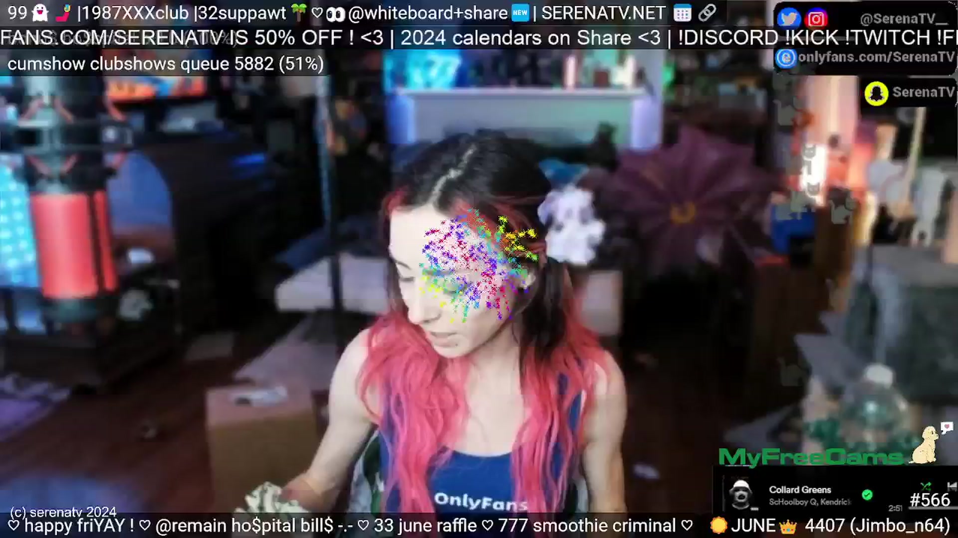 Gallery image thumbnail from serenatv's myfreecams stream on, 06/21/2024, 20:32 image 9 of 20