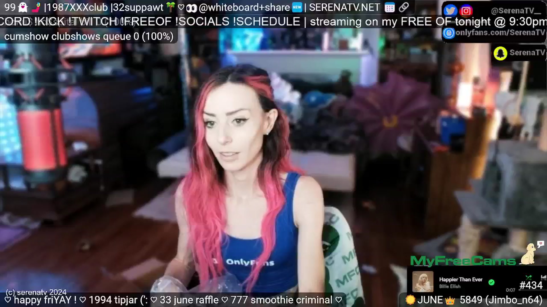 Gallery image thumbnail from serenatv's myfreecams stream on, 06/21/2024, 20:32 image 16 of 20