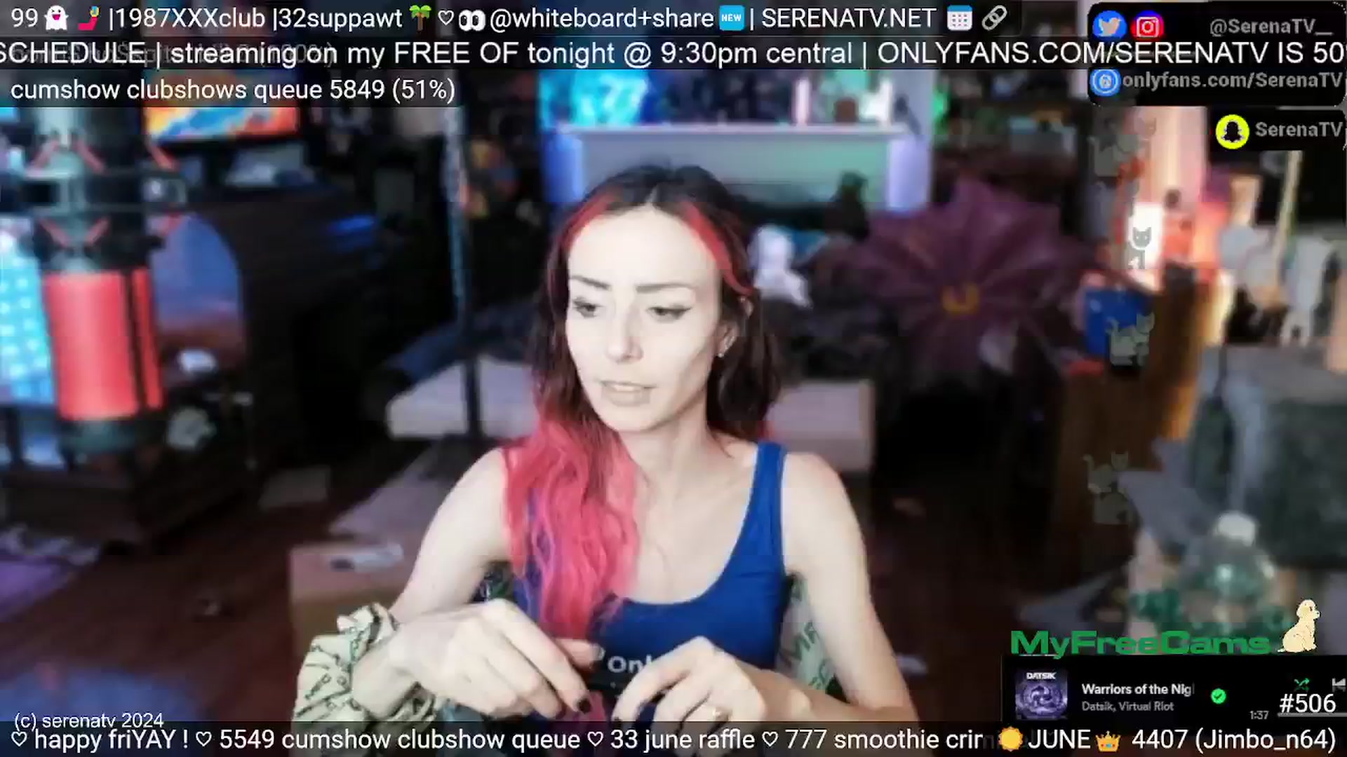 Gallery image thumbnail from serenatv's myfreecams stream on, 06/21/2024, 20:32 image 10 of 20