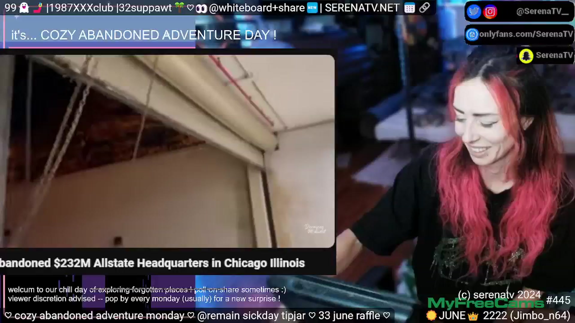 Gallery image thumbnail from serenatv's myfreecams stream on, 06/24/2024, 20:04 image 17 of 20