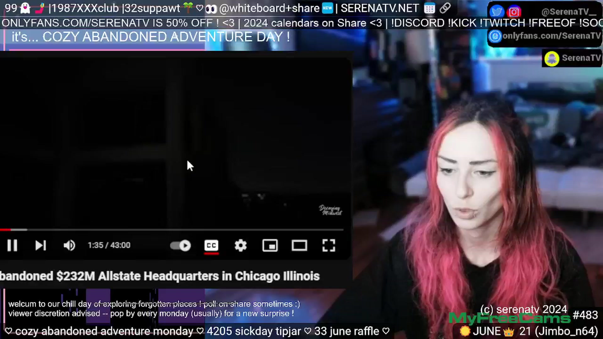 Gallery image thumbnail from serenatv's myfreecams stream on, 06/24/2024, 20:04 image 6 of 20