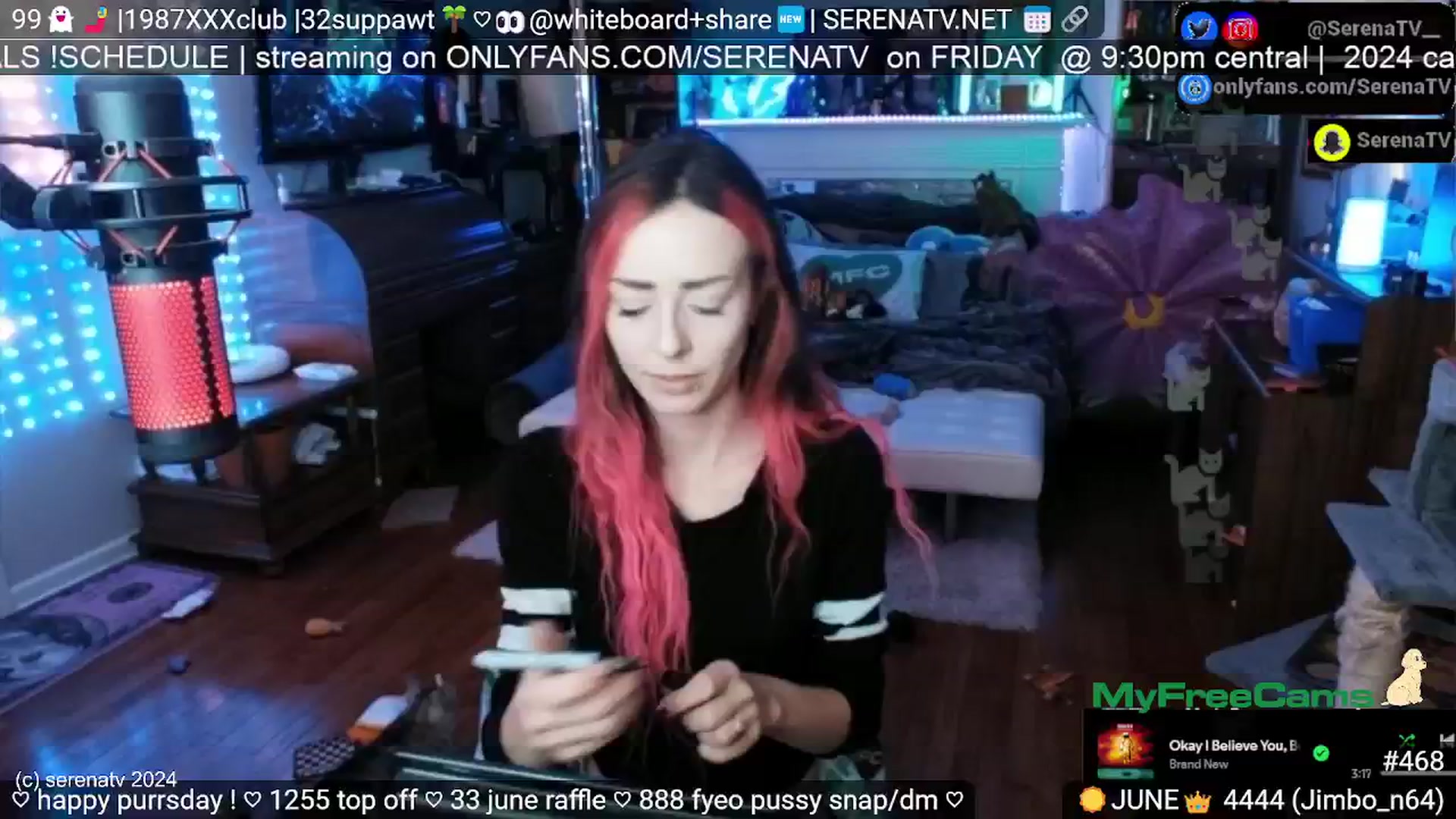 Gallery image thumbnail from serenatv's myfreecams stream on, 06/27/2024, 20:13 image 7 of 20