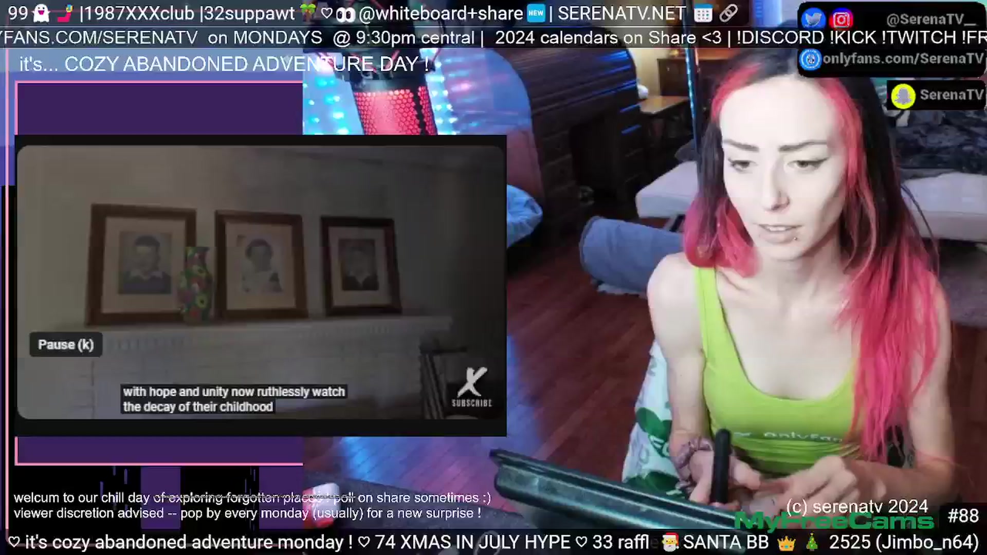 Gallery image thumbnail from serenatv's myfreecams stream on, 07/01/2024, 20:20 image 11 of 20