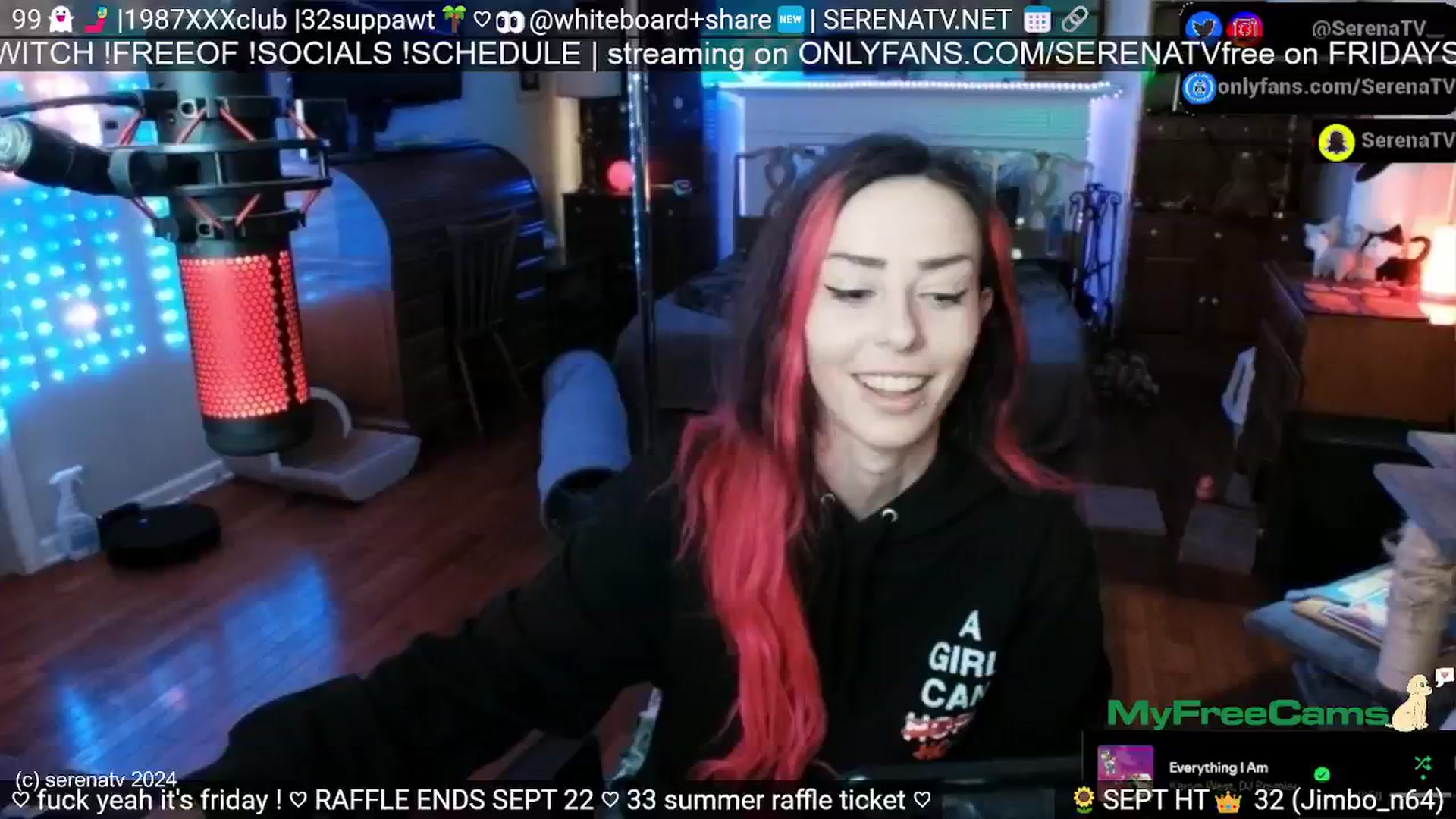 Gallery image thumbnail from serenatv's myfreecams stream on, 09/20/2024, 19:06 image 6 of 20