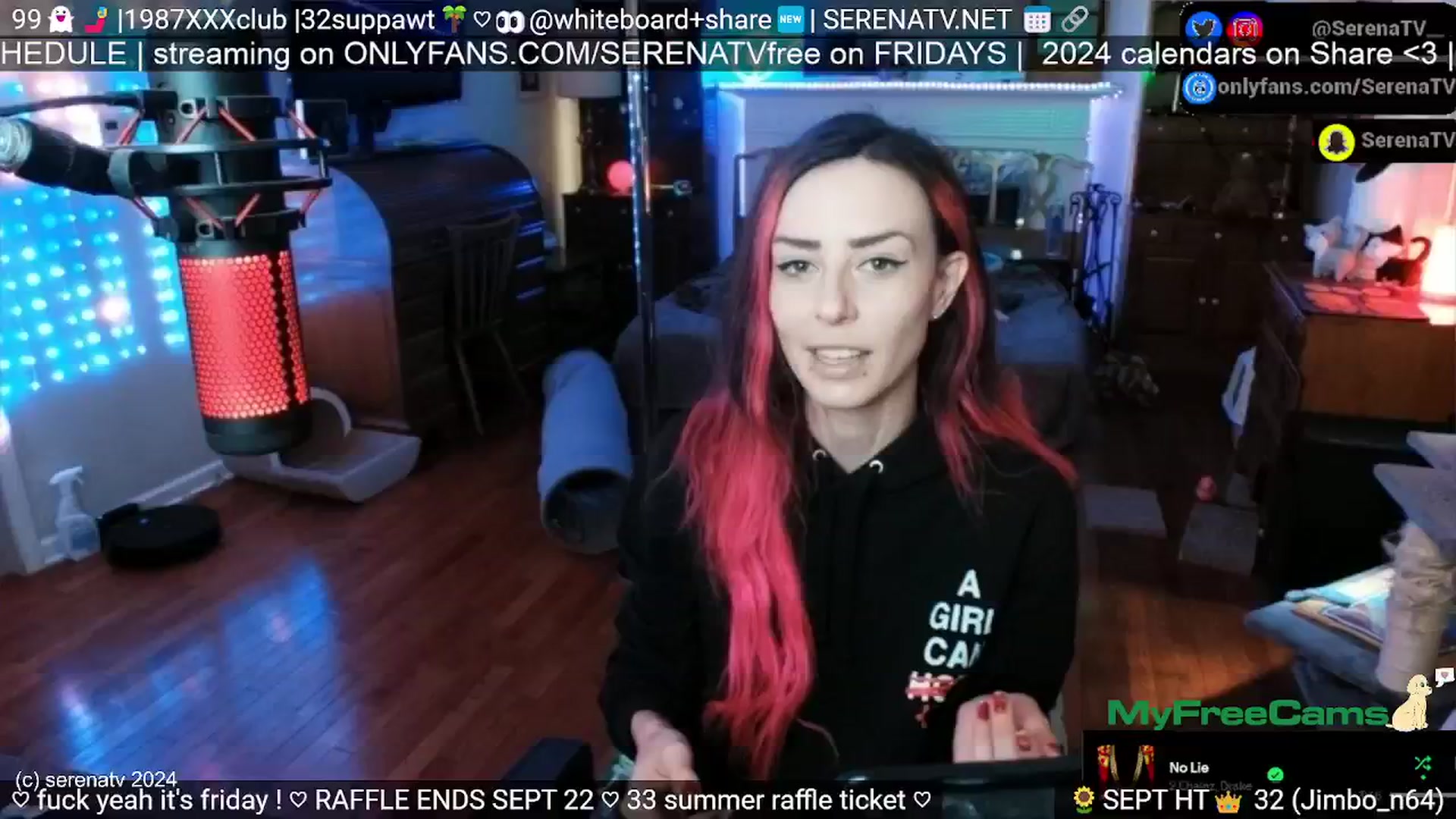 Gallery image thumbnail from serenatv's myfreecams stream on, 09/20/2024, 19:06 image 5 of 20