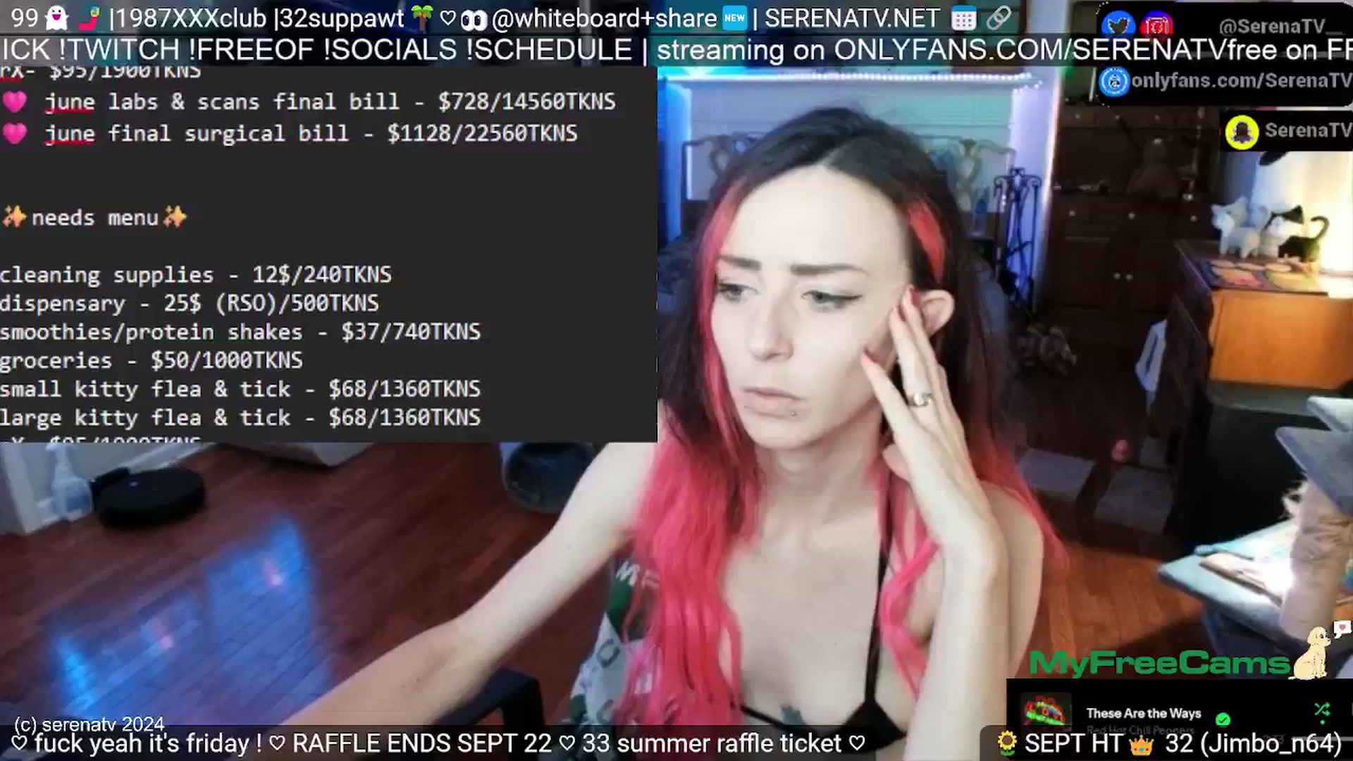 Gallery image thumbnail from serenatv's myfreecams stream on, 09/20/2024, 19:48 image 6 of 20
