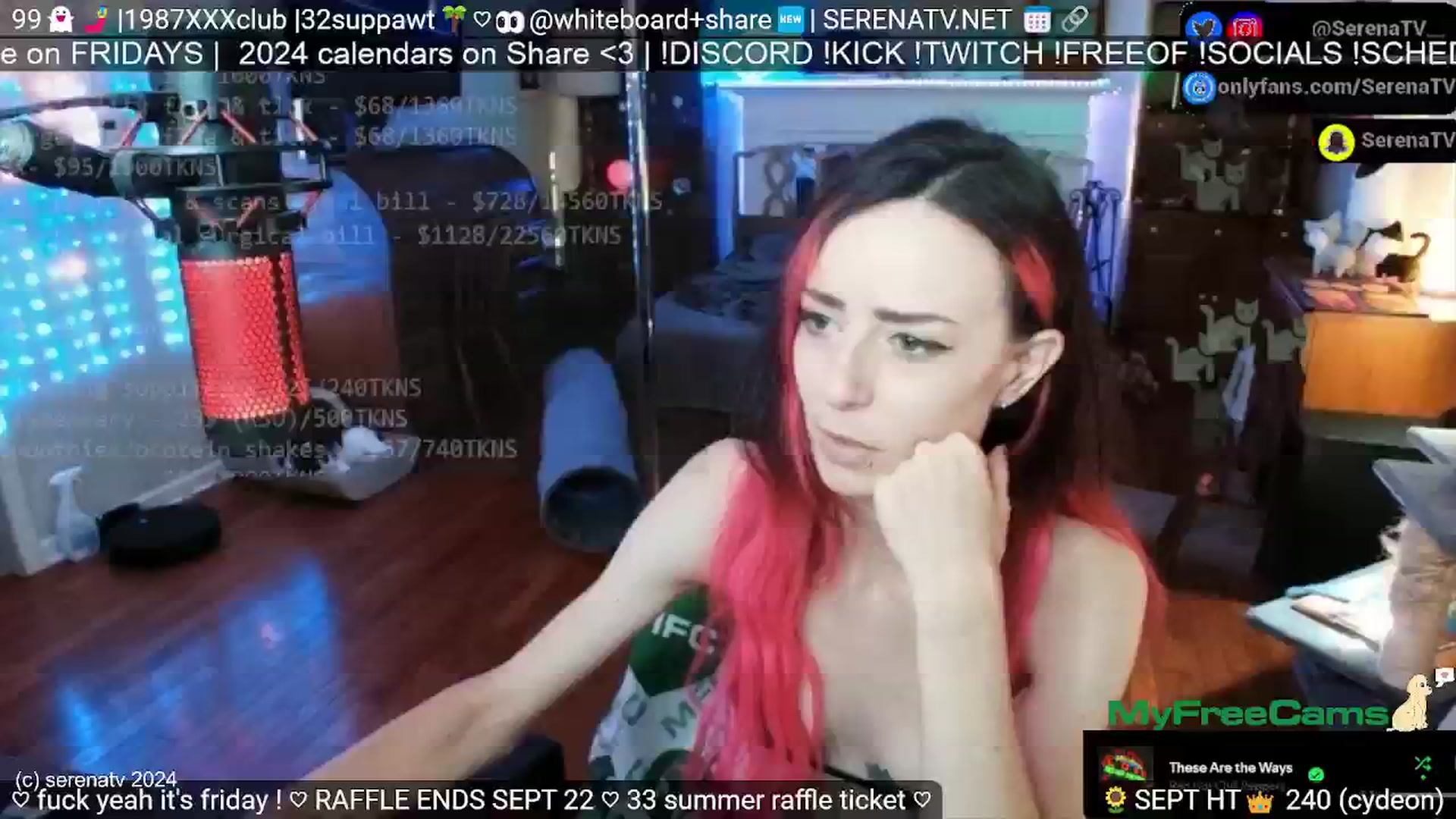Gallery image thumbnail from serenatv's myfreecams stream on, 09/20/2024, 19:48 image 7 of 20