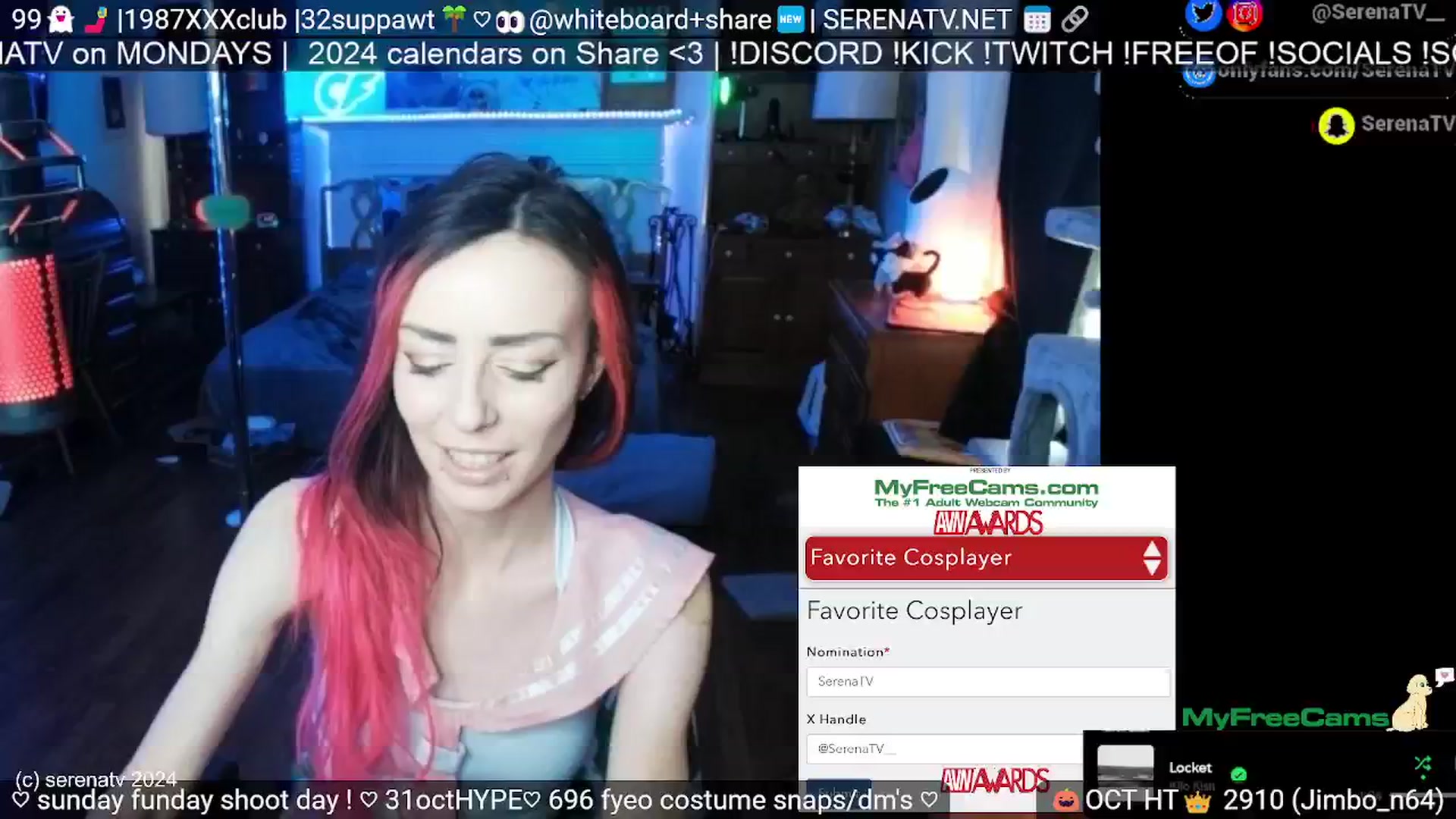 Gallery image thumbnail from serenatv's myfreecams stream on, 10/06/2024, 19:10 image 20 of 20
