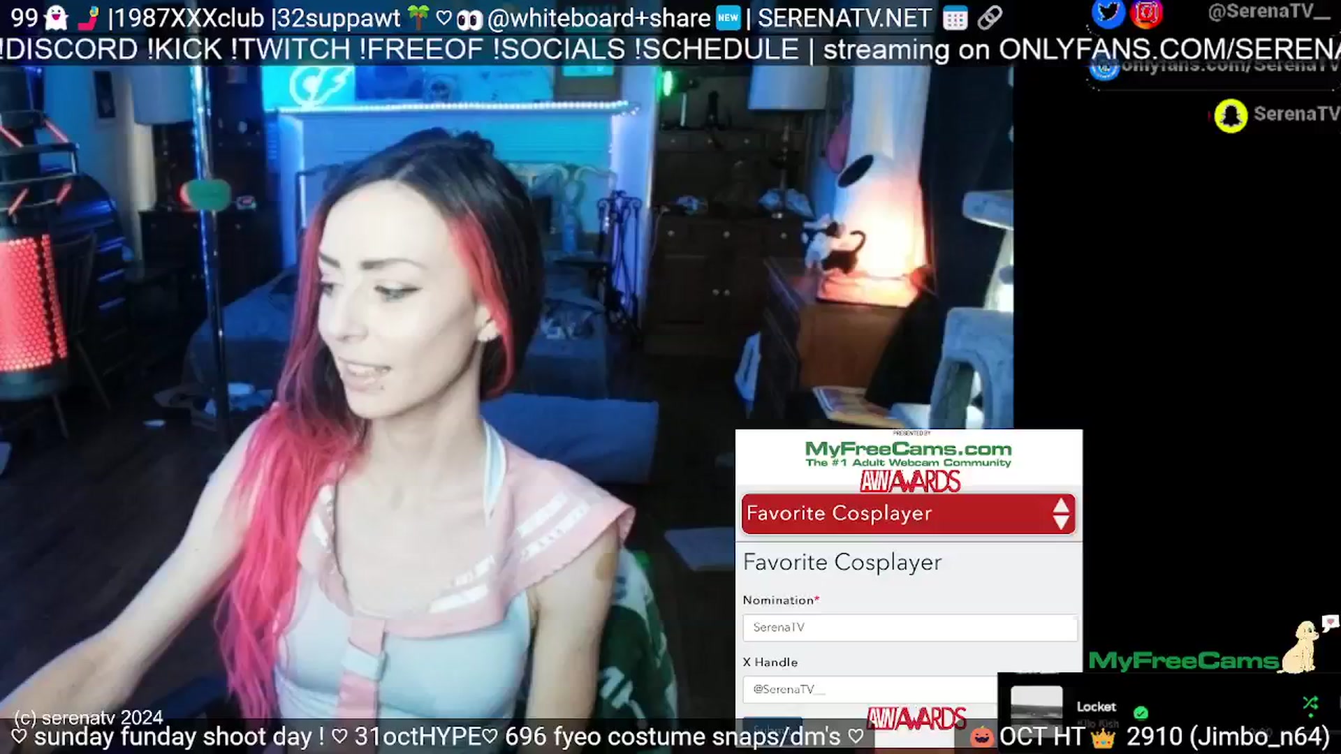 Gallery image thumbnail from serenatv's myfreecams stream on, 10/06/2024, 19:10 image 18 of 20