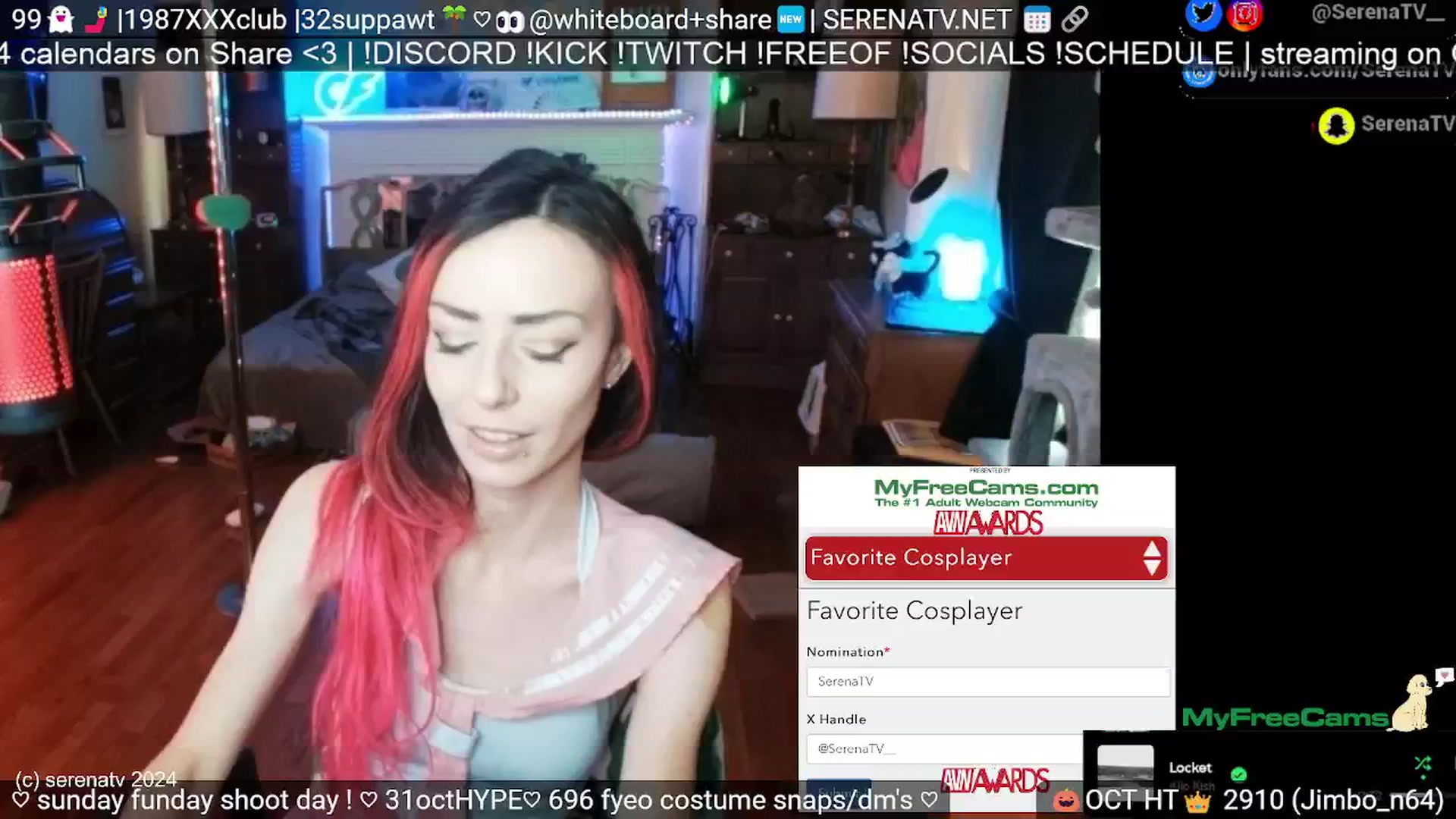 Gallery image thumbnail from serenatv's myfreecams stream on, 10/06/2024, 19:10 image 19 of 20