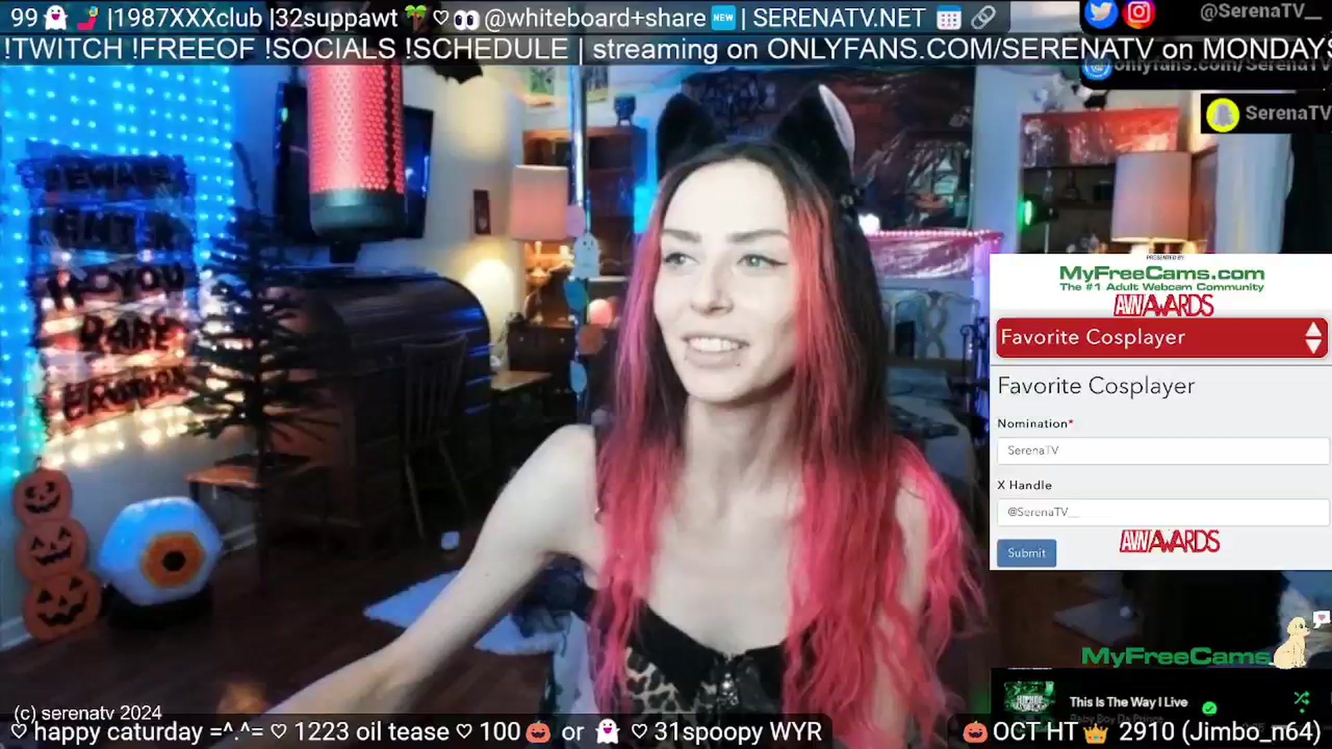 Gallery image thumbnail from serenatv's myfreecams stream on, 10/12/2024, 19:59 image 2 of 20