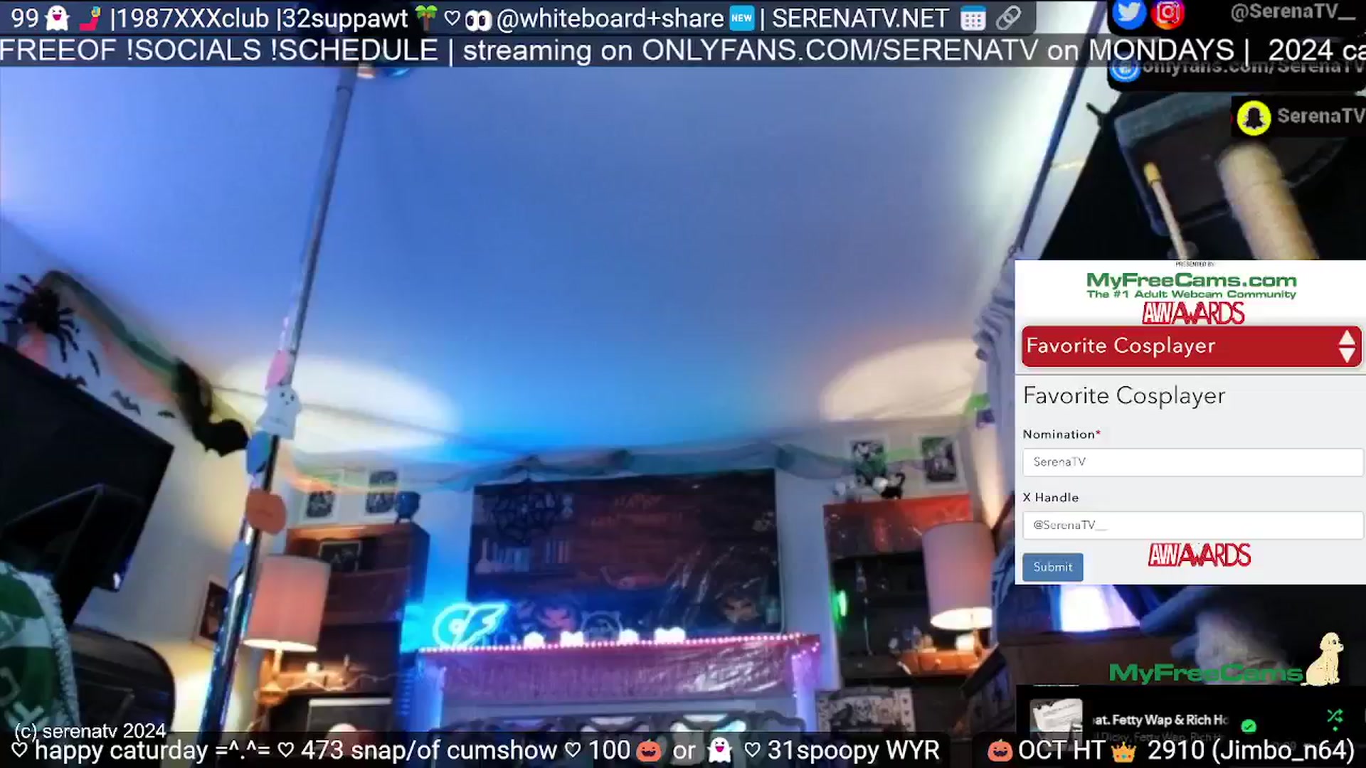 Gallery image thumbnail from serenatv's myfreecams stream on, 10/12/2024, 19:59 image 17 of 20