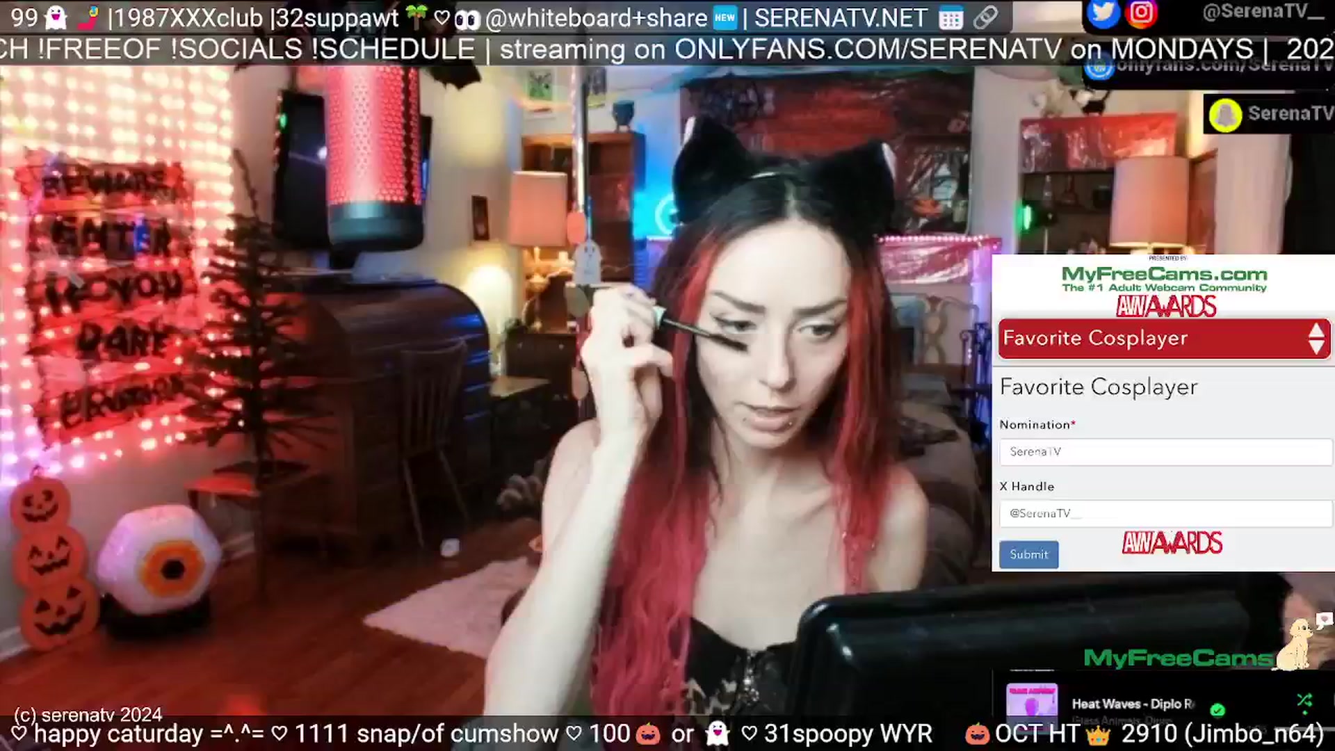 Gallery image thumbnail from serenatv's myfreecams stream on, 10/12/2024, 19:59 image 12 of 20