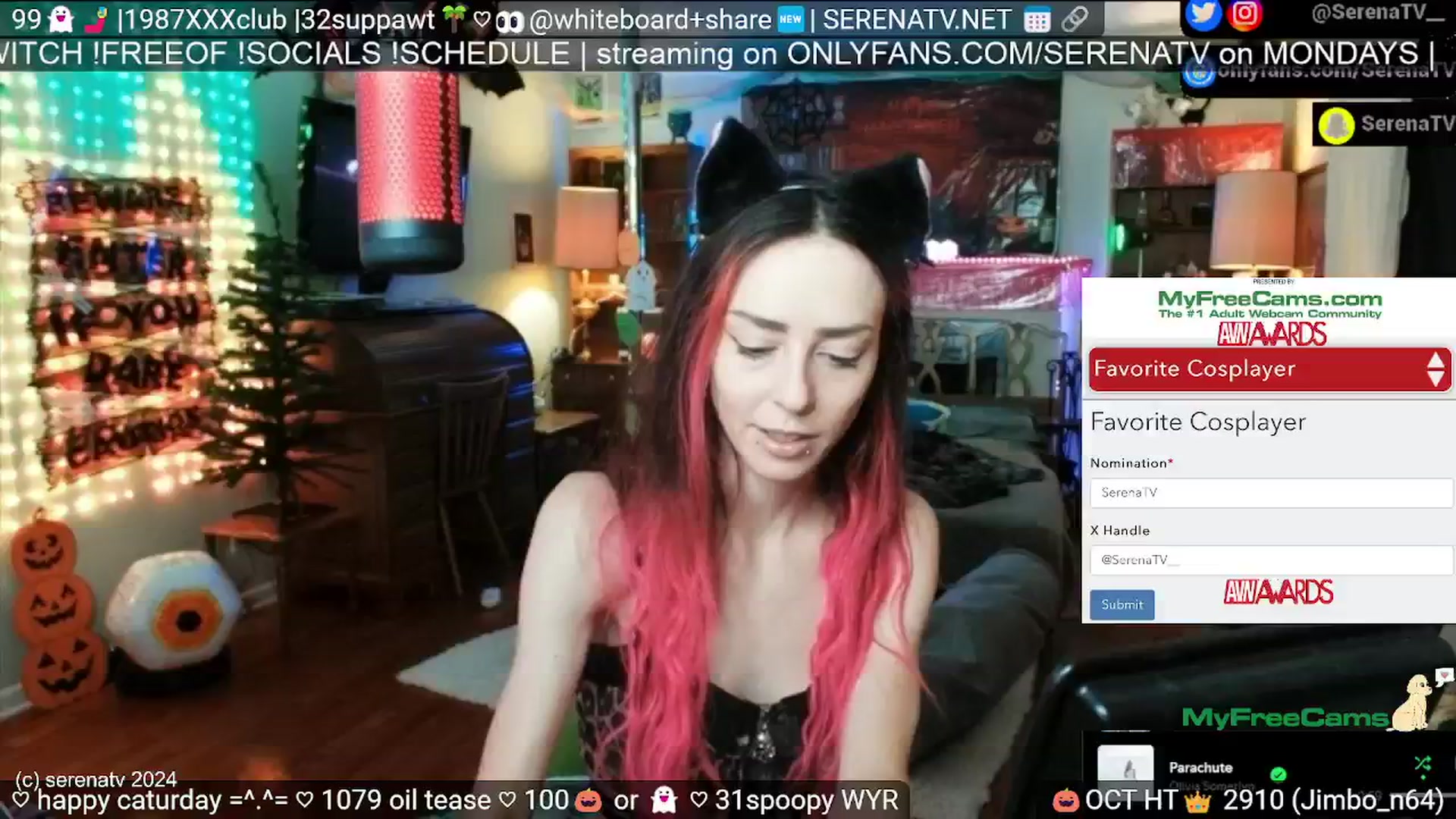 Gallery image thumbnail from serenatv's myfreecams stream on, 10/12/2024, 19:59 image 7 of 20