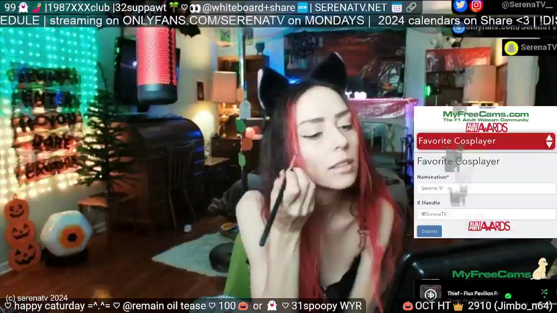 Gallery image thumbnail from serenatv's myfreecams stream on, 10/12/2024, 19:59 image 10 of 20