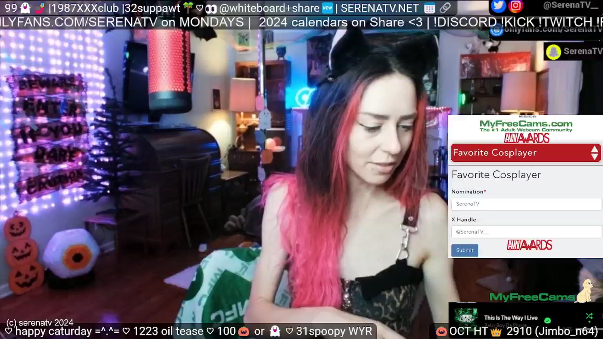 Gallery image thumbnail from serenatv's myfreecams stream on, 10/12/2024, 19:59 image 3 of 20