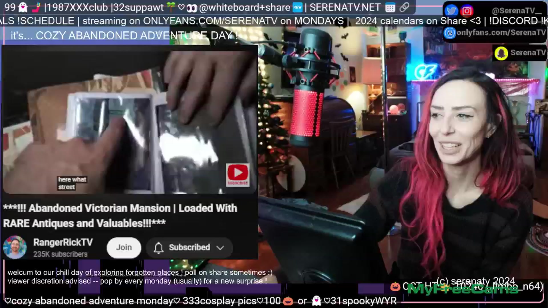 Gallery image thumbnail from serenatv's myfreecams stream on, 10/21/2024, 19:20 image 2 of 20