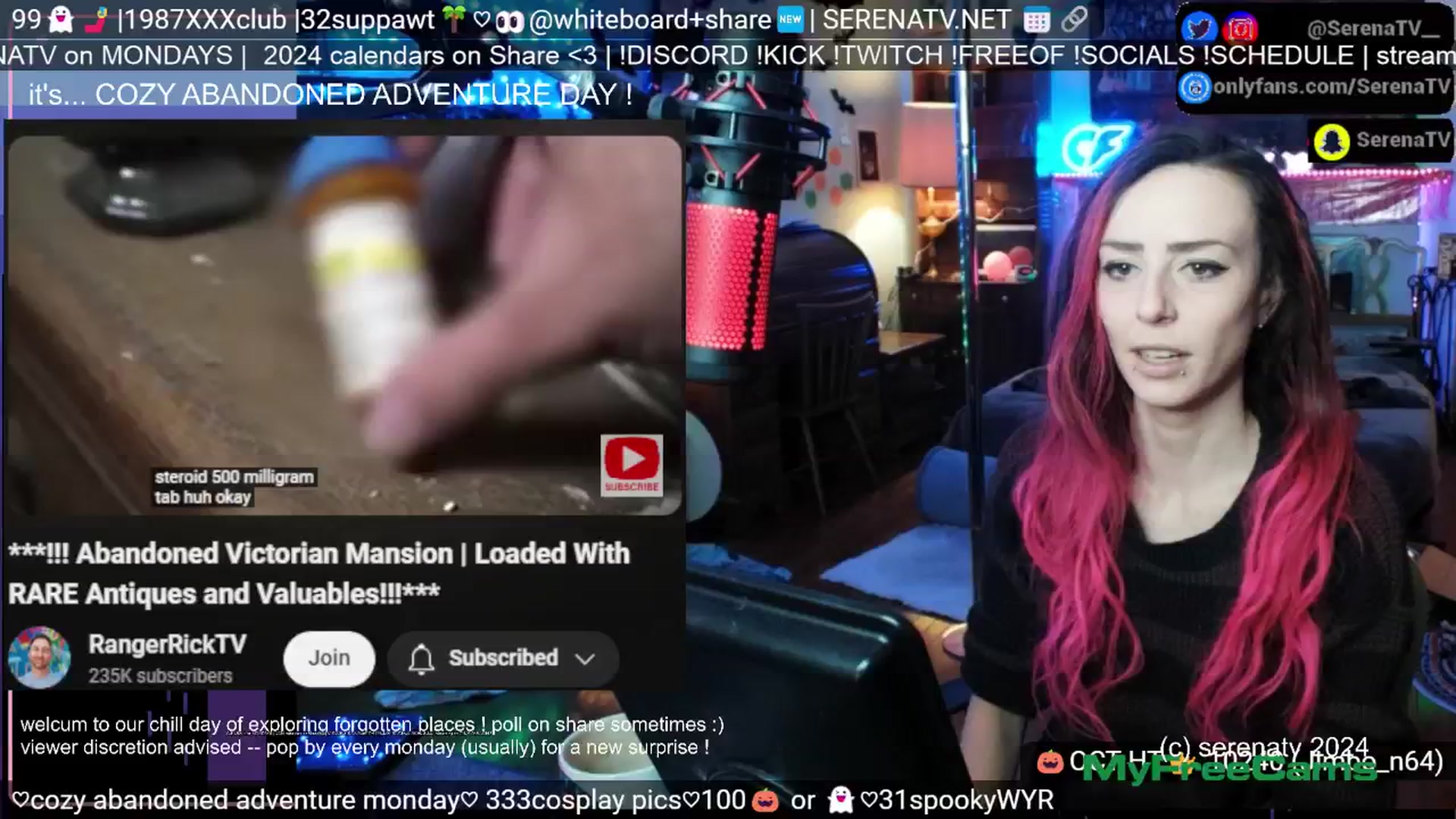 Gallery image thumbnail from serenatv's myfreecams stream on, 10/21/2024, 19:20 image 15 of 20