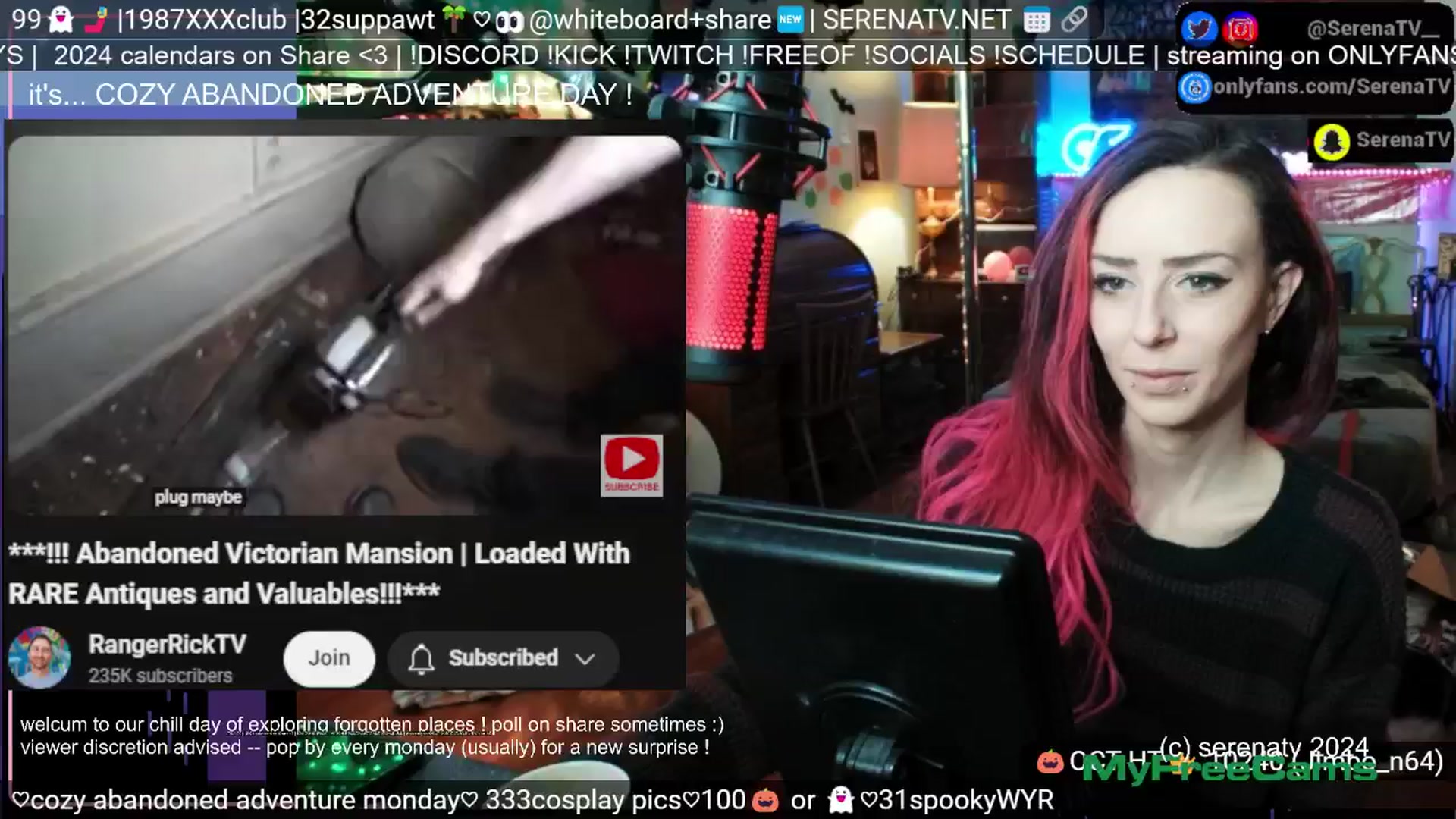 Gallery image thumbnail from serenatv's myfreecams stream on, 10/21/2024, 19:20 image 19 of 20