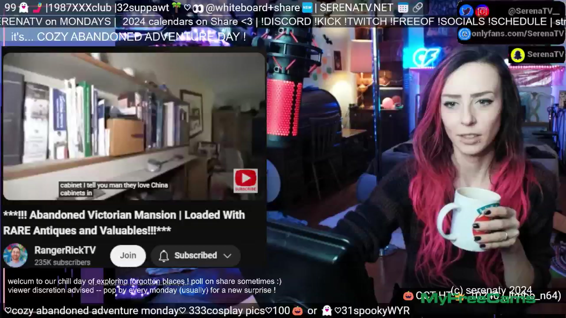 Gallery image thumbnail from serenatv's myfreecams stream on, 10/21/2024, 19:20 image 14 of 20