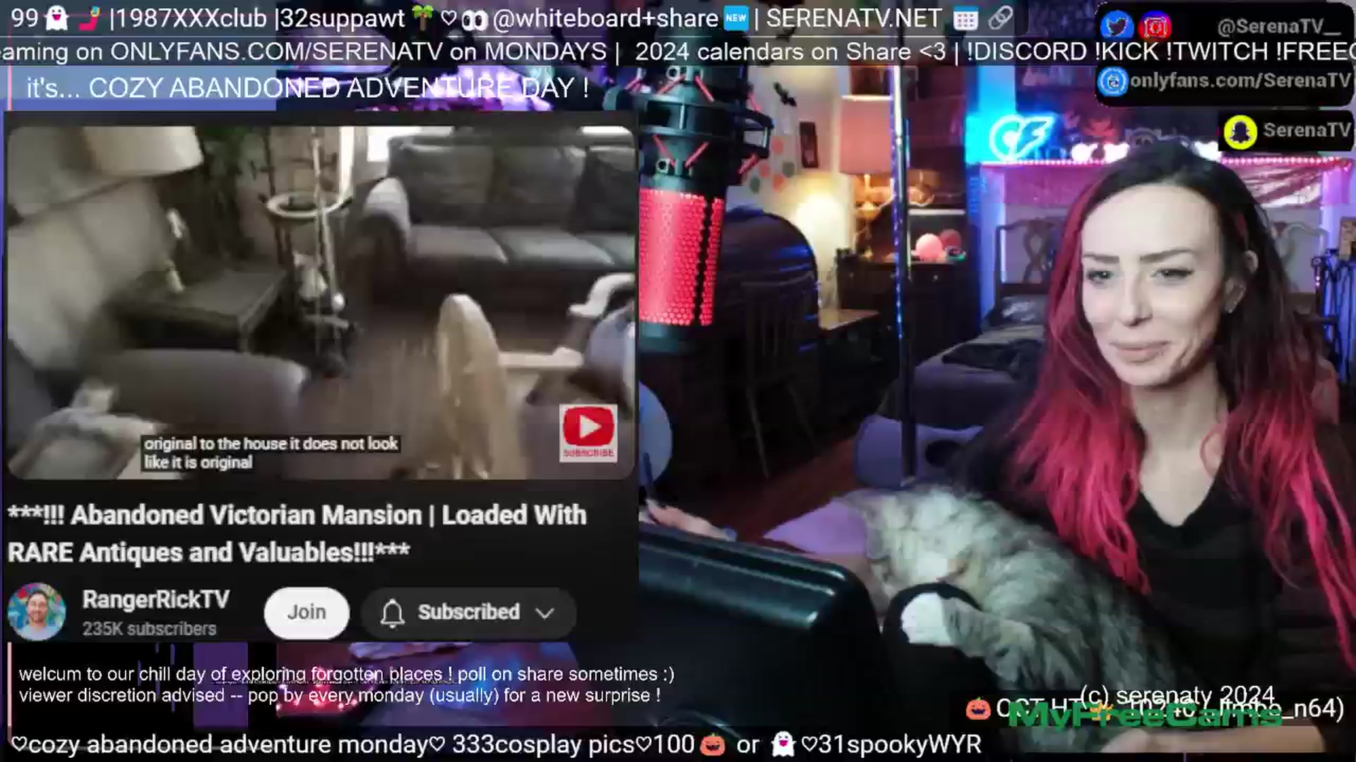 Gallery image thumbnail from serenatv's myfreecams stream on, 10/21/2024, 19:20 image 7 of 20