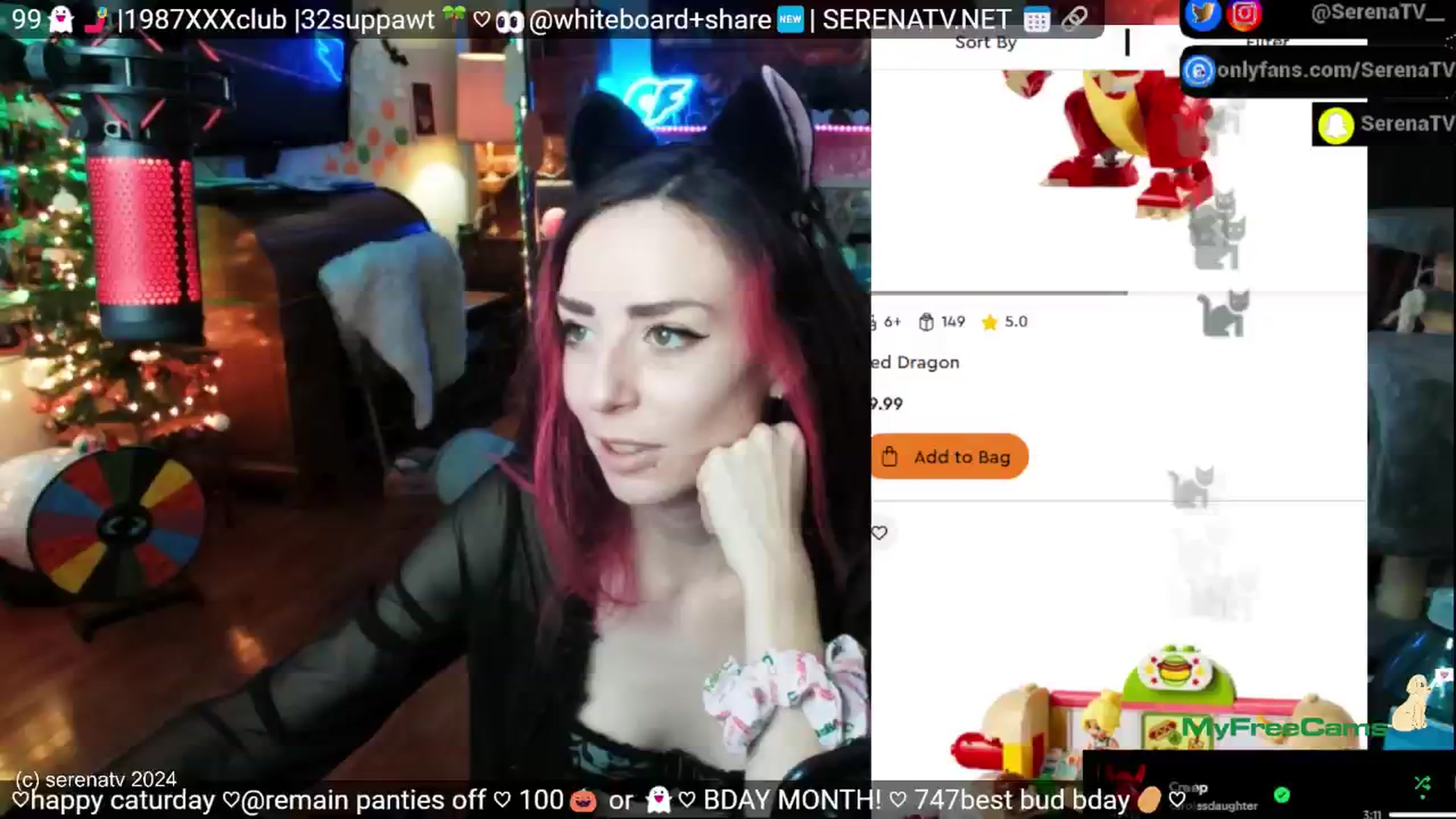 Gallery image thumbnail from serenatv's myfreecams stream on, 11/09/2024, 20:27 image 17 of 20