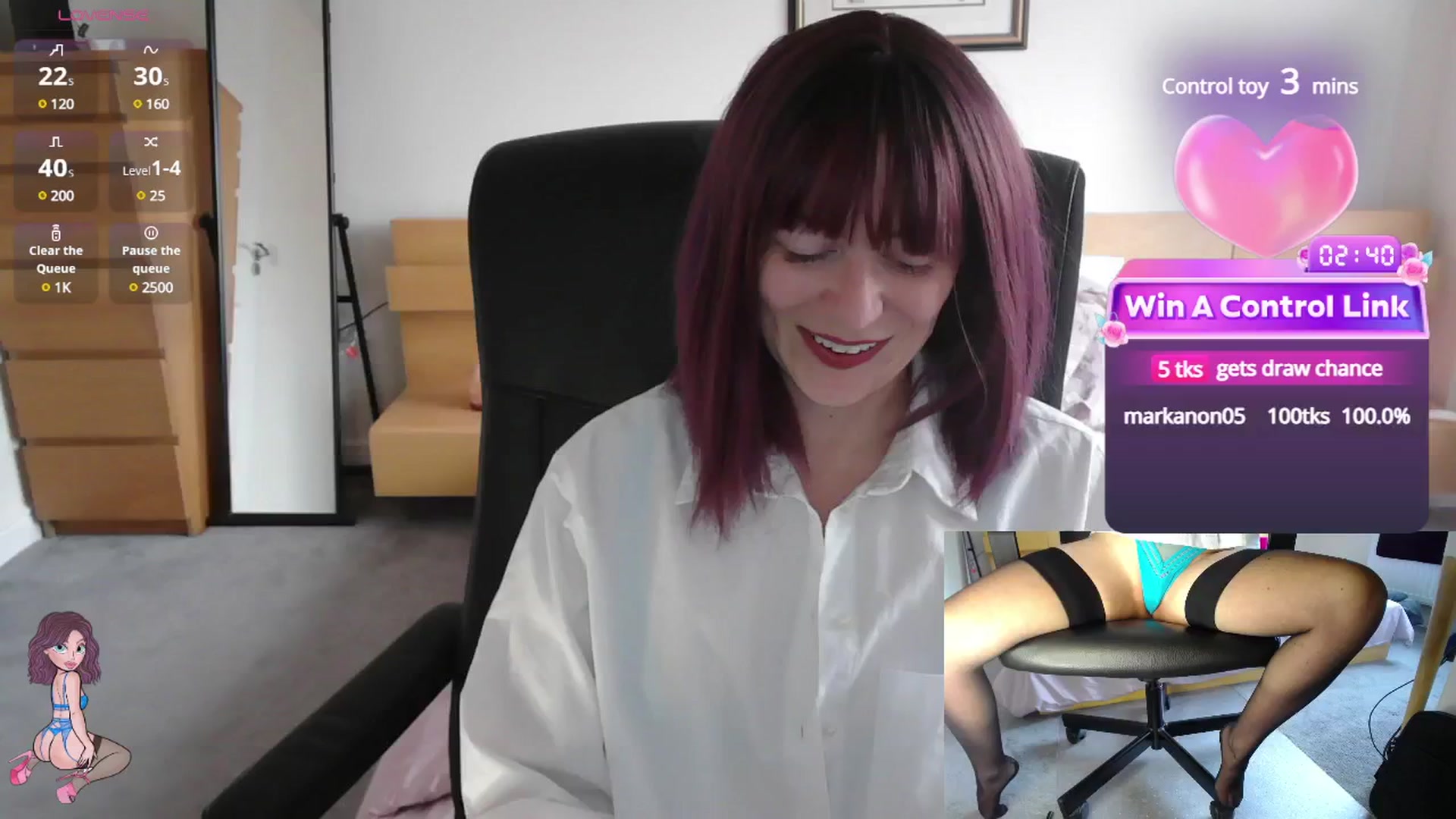 Gallery image thumbnail from size2shoes's myfreecams stream on, 05/07/2025, 17:35 image 7 of 20