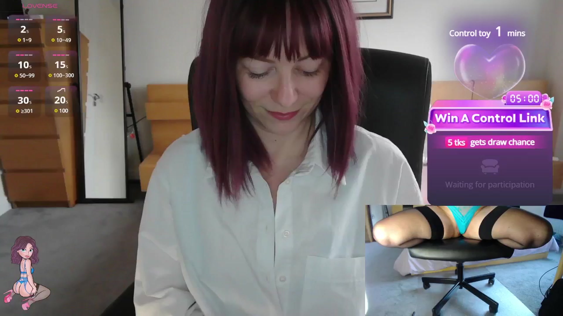 Gallery image thumbnail from size2shoes's myfreecams stream on, 05/07/2025, 17:35 image 19 of 20