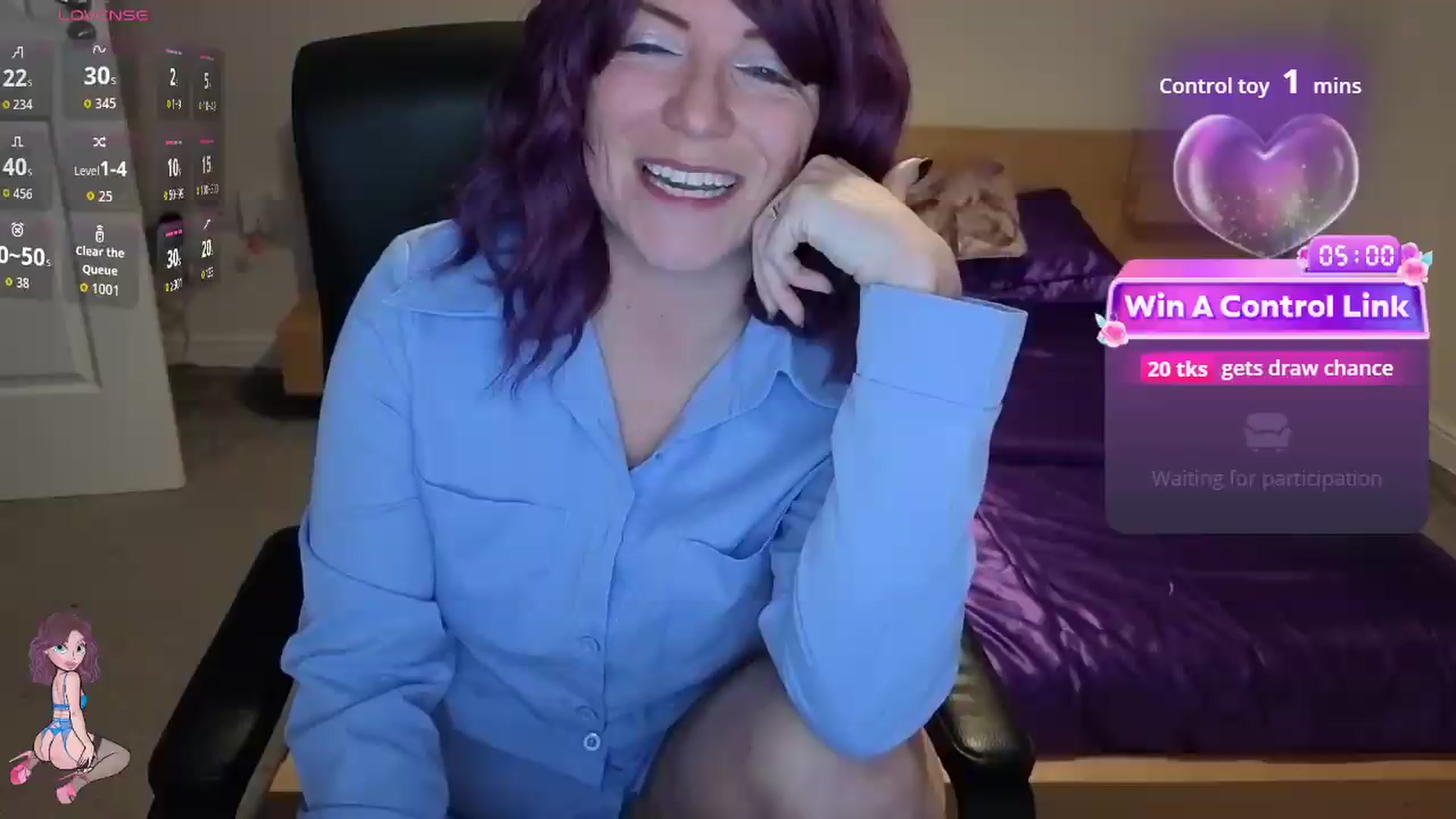 Gallery image thumbnail from size2shoes's myfreecams stream on, 05/19/2026, 22:41 image 1 of 20