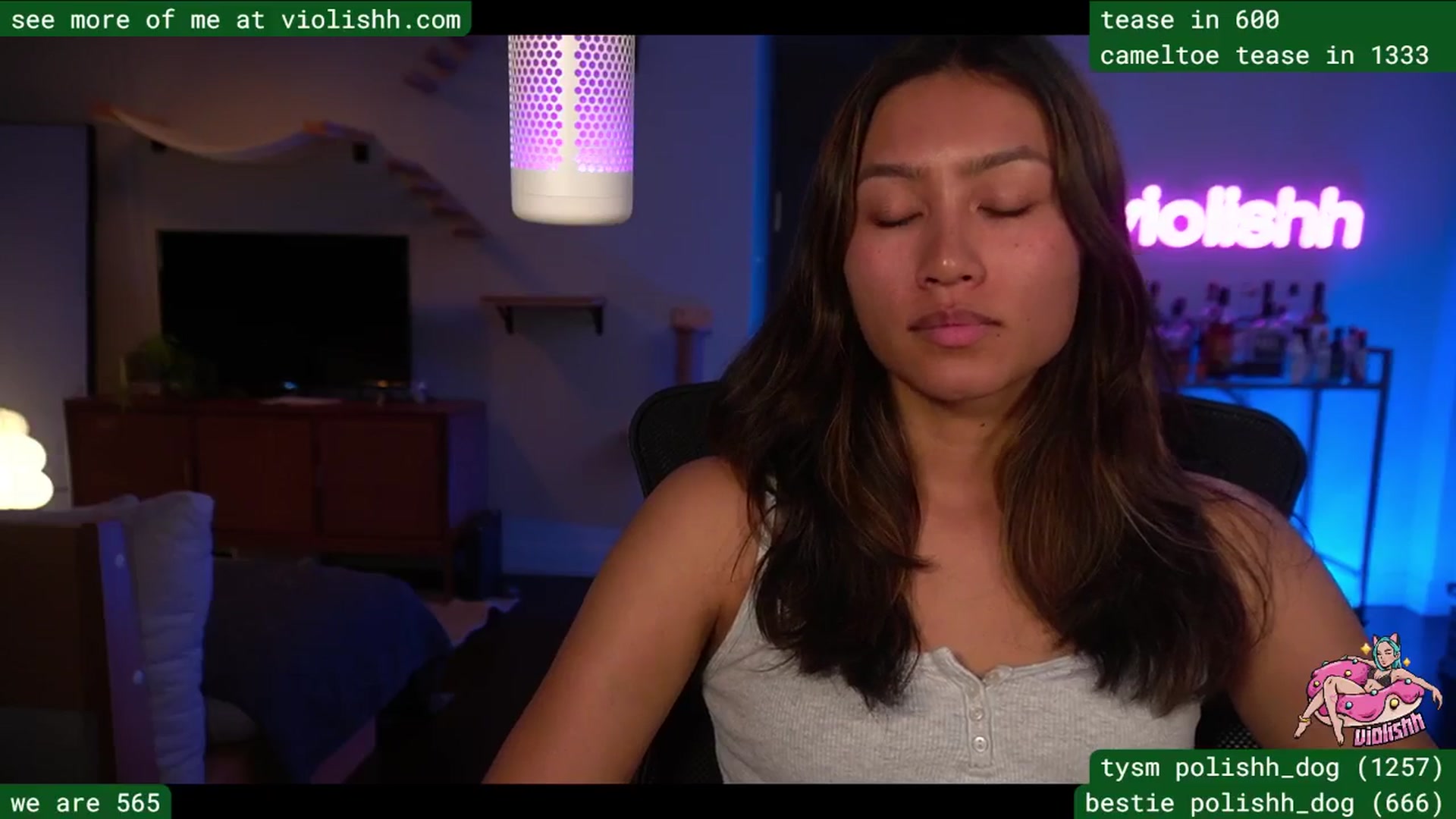 Gallery image thumbnail from violishh's myfreecams stream on, 03/25/2026, 05:30 image 12 of 20