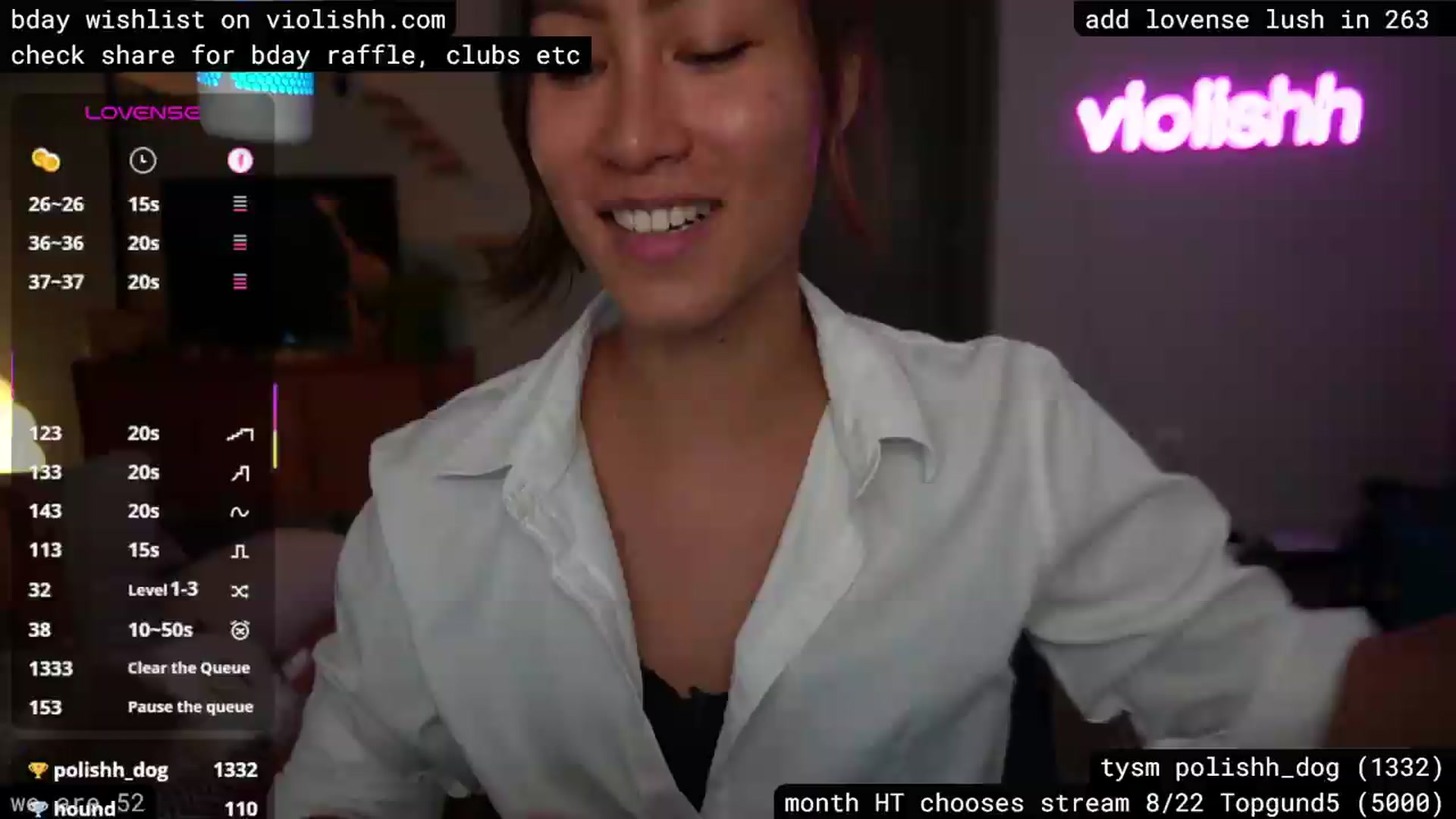 Gallery image thumbnail from violishh's myfreecams stream on, 08/11/2026, 01:59 image 5 of 20