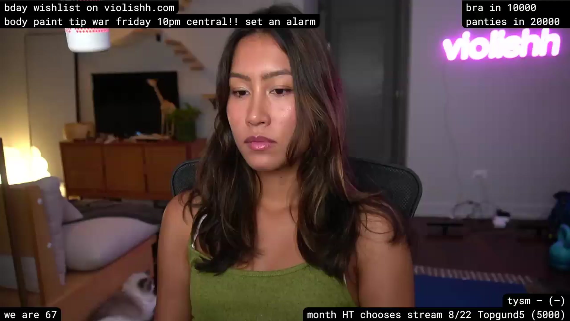 Gallery image thumbnail from violishh's myfreecams stream on, 08/13/2026, 04:28 image 1 of 20