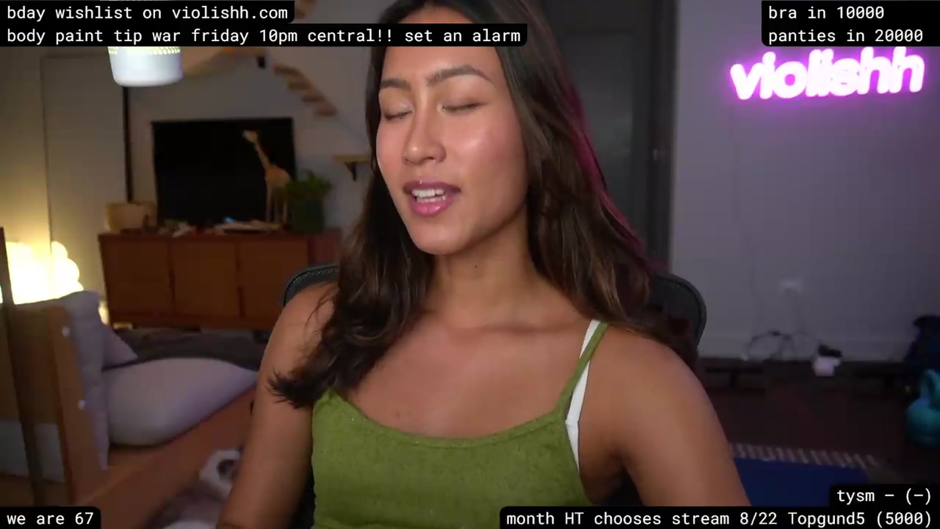 Gallery image thumbnail from violishh's myfreecams stream on, 08/13/2026, 04:28 image 2 of 20
