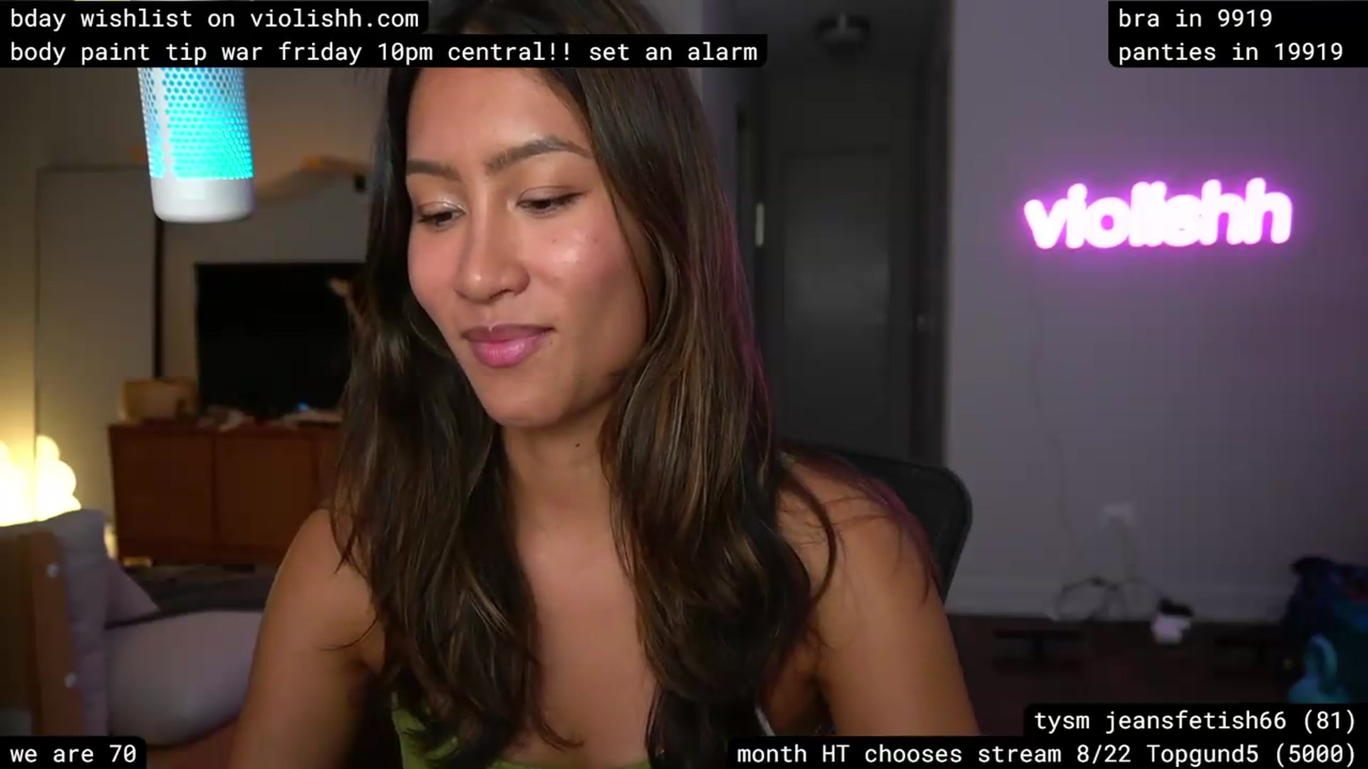 Gallery image thumbnail from violishh's myfreecams stream on, 08/13/2026, 07:26 image 8 of 20
