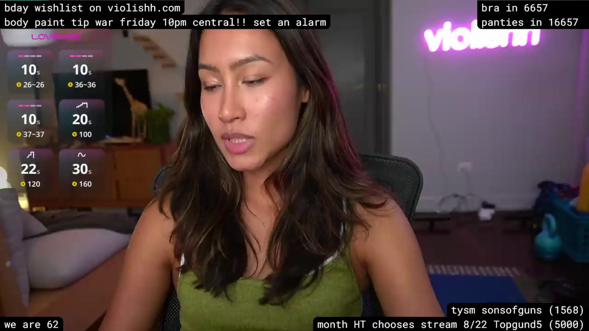 Gallery image thumbnail from violishh's myfreecams stream on, 08/13/2026, 09:04 image 6 of 20