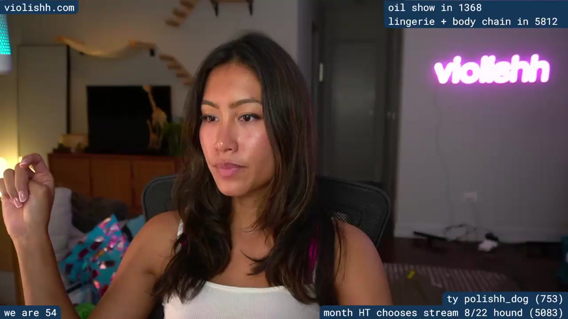 Gallery image thumbnail from violishh's myfreecams stream on, 08/22/2026, 04:37 image 9 of 20